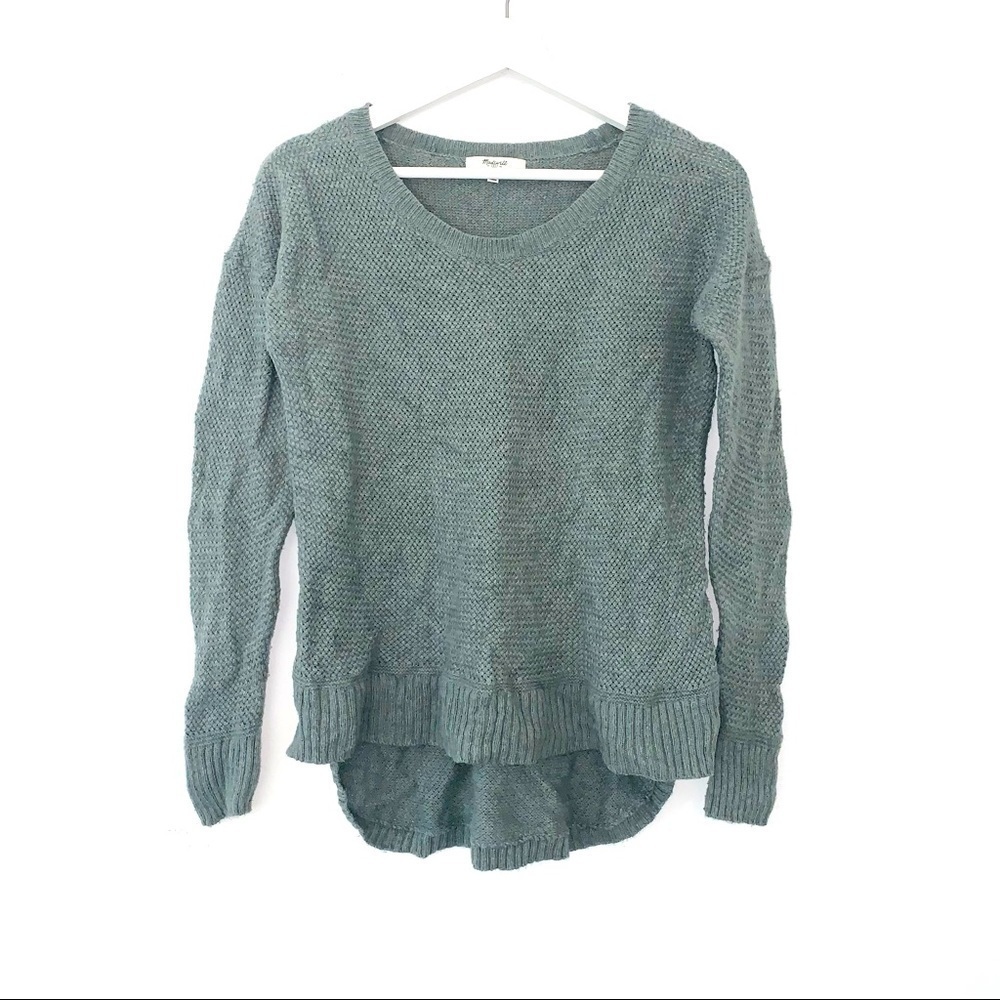 Madewell Chronicle Texture Pullover Sweater in pale green size XS